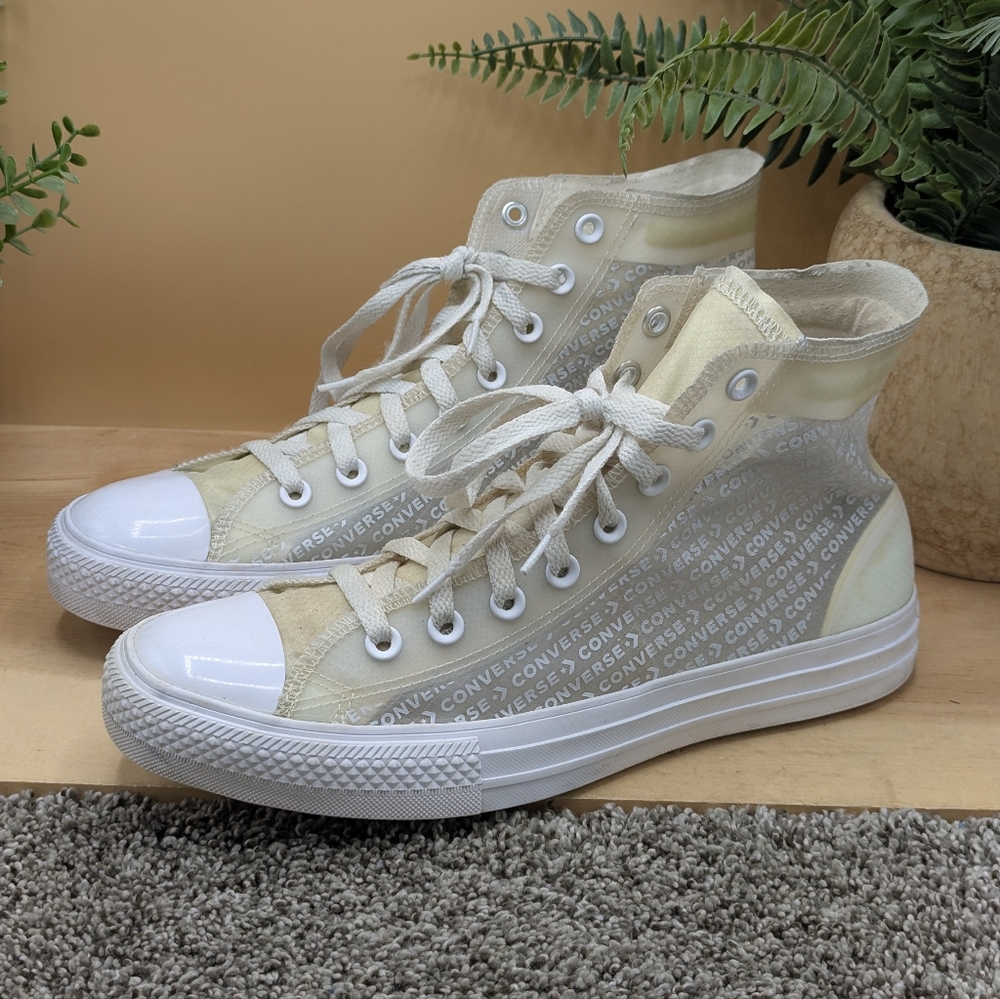 Converse CTAS Clear Sided Logo Mens Size 10.5 High Top Shoes Casual Skateboard